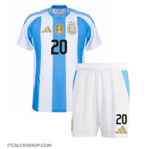 Argentina Alexis Mac Allister #20 Prima Maglia Bambino Copa America 2024 Manica Corta (+ Pantaloni corti)
